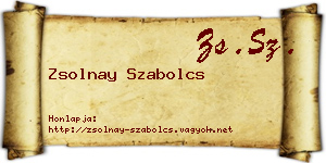 Zsolnay Szabolcs névjegykártya