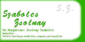 szabolcs zsolnay business card